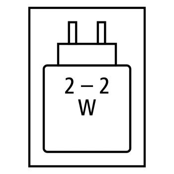 Required high performance power supply: 2.0 W / Required minimum power supply: 2.0 W / USB PD: Não 