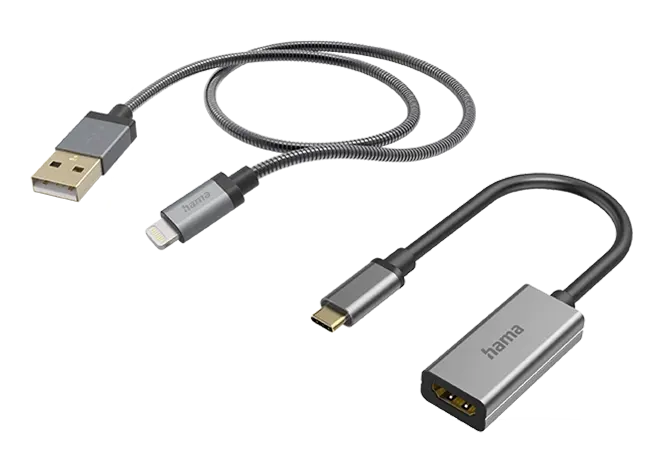 Cabos e adaptadores para telemóveis de Hama.